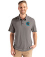 Charlotte Knights Cutter & Buck Coastline Epic Comfort Recycled Mens Polo Elemental Grey Front