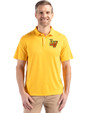 Las Vegas Aviators Cutter & Buck Coastline Epic Comfort Recycled Mens Polo College Gold Front