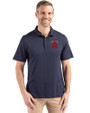 Los Angeles Angels City Connect Cutter & Buck Coastline Epic Comfort Recycled Mens Polo Navy Blue Front
