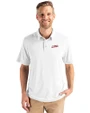 SMU Mustangs College Vault Cutter & Buck Coastline Epic Comfort Recycled Mens Polo White Front
