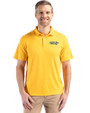 Montana State Bobcats College Vault Cutter & Buck Coastline Epic Comfort Recycled Mens Polo College Gold Front