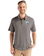 Los Angeles Chargers Historic Cutter & Buck Coastline Epic Comfort Recycled Mens Polo Elemental Grey Front