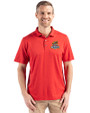 Toledo Mud Hens Cutter & Buck Coastline Recycled Double Peached Mens Polo Red Front