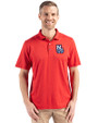 New Hampshire Fisher Cats Cutter & Buck Coastline Epic Comfort Recycled Mens Polo Red Front