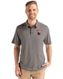Louisville Cardinals Cutter & Buck Coastline Epic Comfort Recycled Mens Polo Elemental Grey Front