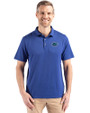 Florida Gators Cutter & Buck Coastline Epic Comfort Recycled Mens Polo Tour Blue Front