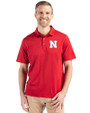 Nebraska Cornhuskers Cutter & Buck Coastline Epic Comfort Recycled Mens Polo Cardinal Red Front