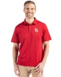 Oklahoma Sooners - Cutter & Buck Coastline Epic Comfort Recycled Mens Polo Cardinal Red Front