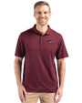 North Carolina Central Eagles Cutter & Buck Coastline Epic Comfort Recycled Mens Polo Bordeaux Front