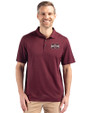 Mississippi State Bulldogs Cutter & Buck Coastline Recycled Double Peached Mens Polo Bordeaux Front