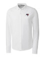 Tampa Bay Buccaneers Americana Cutter & Buck Advantage Tri-Blend Pique Long Sleeve Knitted Mens Button Down White Mannequin