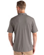 Miami Hurricanes Cutter & Buck Coastline Epic Comfort Recycled Mens Polo Elemental Grey Back