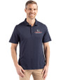 Gonzaga Bulldogs Cutter & Buck Coastline Epic Comfort Recycled Mens Polo Navy Blue Front