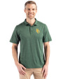 Baylor Bears Cutter & Buck Coastline Epic Comfort Recycled Mens Polo Hunter Green Front