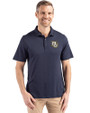 Marquette Golden Eagles Cutter & Buck Coastline Epic Comfort Recycled Mens Polo Navy Blue Front