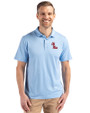 Ole Miss Rebels Cutter & Buck Coastline Epic Comfort Recycled Mens Polo Atlas Light Blue Front
