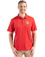 Houston Cougars Cutter & Buck Coastline Epic Comfort Recycled Mens Polo Red Front
