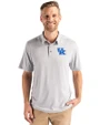 Kentucky Wildcats Cutter & Buck Coastline Epic Comfort Recycled Mens Polo CONCRETE Front