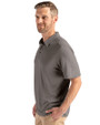 Seattle Seahawks NFL Helmet Cutter & Buck Coastline Epic Comfort Recycled Mens Polo Elemental Grey Side