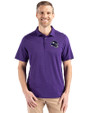 Minnesota Vikings NFL Helmet Cutter & Buck Coastline Epic Comfort Recycled Mens Polo College Purple Front