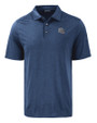 New England Patriots NFL Helmet Cutter & Buck Coastline Recycled Double Peached Mens Polo Navy Blue Mannequin