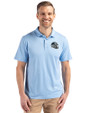 Carolina Panthers NFL Helmet Cutter & Buck Coastline Epic Comfort Recycled Mens Polo Atlas Light Blue Front