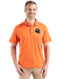 Denver Broncos NFL Helmet Cutter & Buck Coastline Epic Comfort Recycled Mens Polo College Orange Front