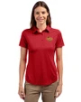 Midwestern State Mustangs Cutter & Buck Prospect Recycled Featherlight Stretch Womens Polo Cardinal Red Front