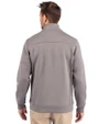 NDSU Bison Vintage Cutter & Buck Roam Epic Versatility Recycled Quarter Zip Mens Pullover Elemental Grey Back