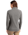 NDSU Bison Vintage Cutter & Buck Adapt Eco Knit Stretch Recycled Womens Half Zip Pullover Elemental Grey Back