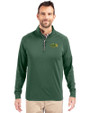 NDSU Bison Cutter & Buck Adapt Eco Knit Stretch Recycled Mens Quarter Zip Pullover Hunter Green Front