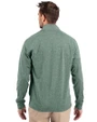 NDSU Bison Cutter & Buck Adapt Eco Knit Heather Mens Quarter Zip Pullover Hunter Heather Back