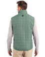NDSU Bison Cutter & Buck Rainier PrimaLoft® Mens Eco Insulated Full Zip Puffer Vest Hunter Melange Back