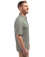 NDSU Bison Vintage Cutter & Buck Forge Eco Double Stripe Stretch Recycled Mens Polo Hunter/White Side