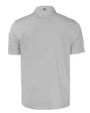 NDSU Bison Vintage Cutter & Buck Pike Eco Tonal Geo Print Stretch Recycled Mens Big & Tall Polo Elemental Grey Mannequin Back