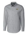 NDSU Bison Cutter & Buck Stretch Oxford Mens Long Sleeve Dress Shirt Charcoal Mannequin