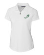 NDSU Bison Vintage Cutter & Buck Forge Stretch Womens Short Sleeve Polo White Mannequin