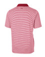 Atlanta Falcons Americana Cutter & Buck Forge Tonal Stripe Stretch Mens Big and Tall Polo Cardinal Red Mannequin Back