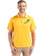 NDSU Bison Vintage Cutter & Buck Coastline Epic Comfort Recycled Mens Polo College Gold Front