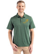 NDSU Bison Vintage Cutter & Buck Coastline Epic Comfort Recycled Mens Polo Hunter Green Front