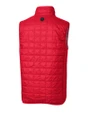 Carolina Panthers Americana Cutter & Buck Rainier PrimaLoft® Mens Big and Tall Eco Insulated Full Zip Puffer Vest Red Mannequin Back