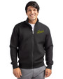 George Mason Patriots College Vault Cutter & Buck Roam Eco Recycled Full Zip Mens Big & Tall Jacket Black Front