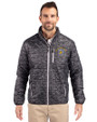 San Jose State Spartans Cutter & Buck Rainier PrimaLoft® Mens Eco Insulated Full Zip Printed Puffer Jacket Black Front