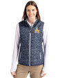 Seattle Mariners Cooperstown Cutter & Buck Rainier PrimaLoft® Womens Eco Insulated Full Zip Printed Puffer Vest Dark Navy Front