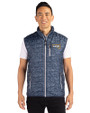Northern Arizona Lumberjacks Cutter & Buck Rainier PrimaLoft® Mens Eco Insulated Full Zip Printed Puffer Vest Dark Navy Front