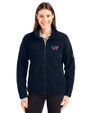 Washington Commanders Americana Cutter & Buck Cascade Eco Fleece Womens Full Zip Jacket Navy Blue Front