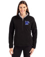Memphis Tigers Cutter & Buck Cascade Epic Comfort Recycled Sherpa Fleece Womens Pullover Jacket Black Front