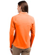 Chicago Bears NFL Helmet Cutter & Buck Adapt Eco Knit Heather Recycled Womens Full Zip College Orange Heather Back