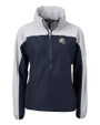 Los Angeles Chargers NFL Helmet Cutter & Buck Charter Eco Recycled Womens Anorak Jacket Navy Blue/Polished Mannequin