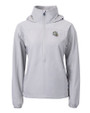 Los Angeles Chargers NFL Helmet Cutter & Buck Charter Eco Recycled Womens Anorak Jacket Polished Medium Gray Mannequin